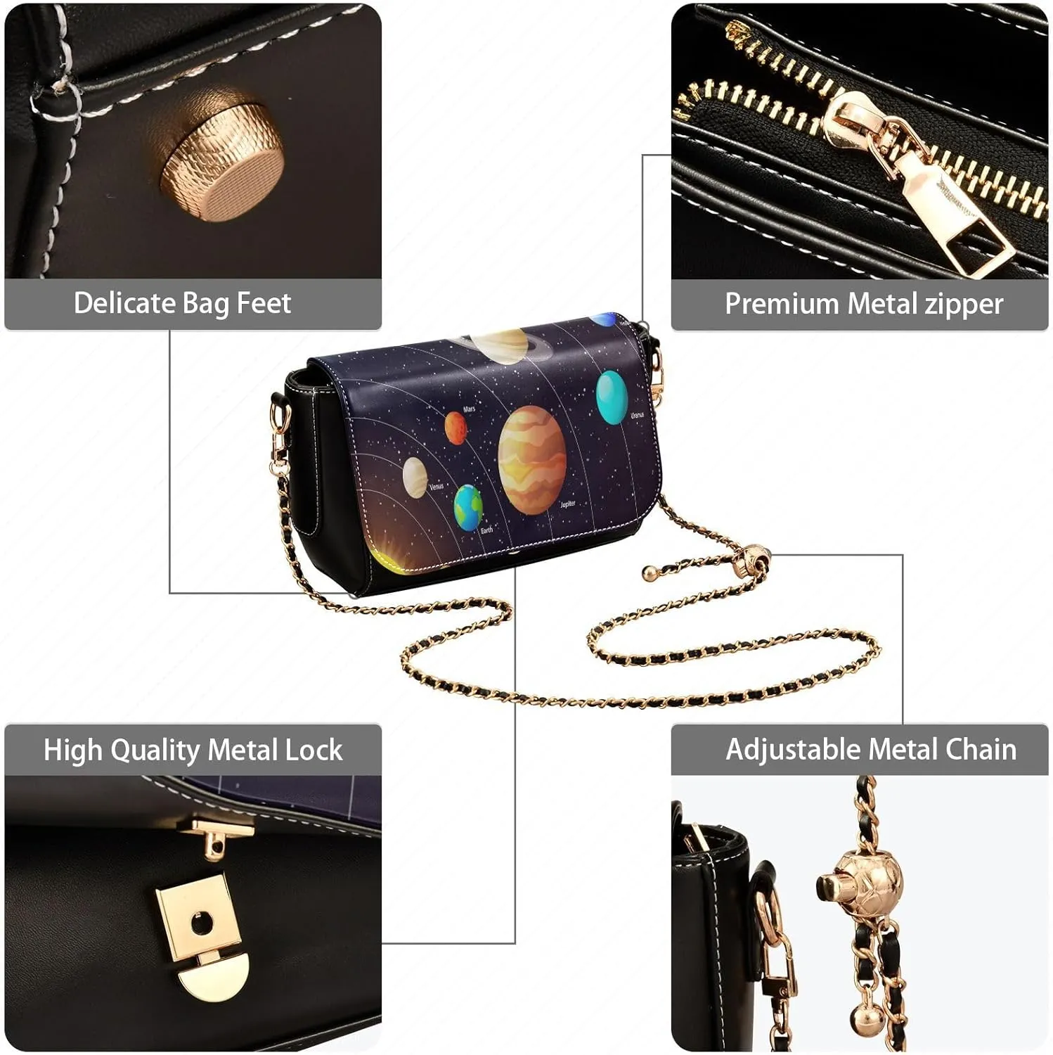 Crossbody Bags for Women Trendy Women's Black Shoulder Bag Small PU Leather Flap Cross Body Bag Handbags