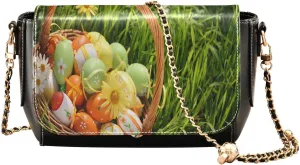 Crossbody Bags for Women Trendy Women's Black Shoulder Bag Small PU Leather Flap Cross Body Bag Handbags