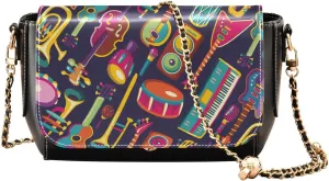 Crossbody Bags for Women Trendy Women's Black Shoulder Bag Small PU Leather Flap Cross Body Bag Handbags