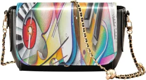 Crossbody Bags for Women Trendy Women's Black Shoulder Bag Small PU Leather Flap Cross Body Bag Handbags