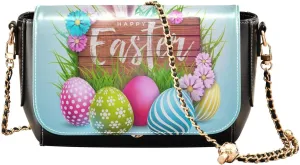 Crossbody Bags for Women Trendy Women's Black Shoulder Bag Small PU Leather Flap Cross Body Bag Handbags
