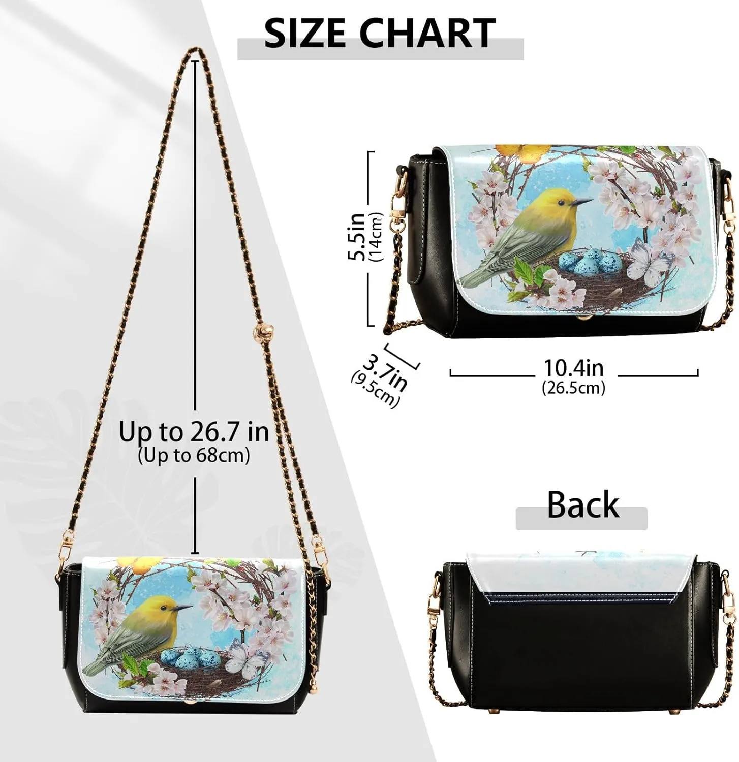 Crossbody Bags for Women Trendy Women's Black Shoulder Bag Small PU Leather Flap Cross Body Bag Handbags