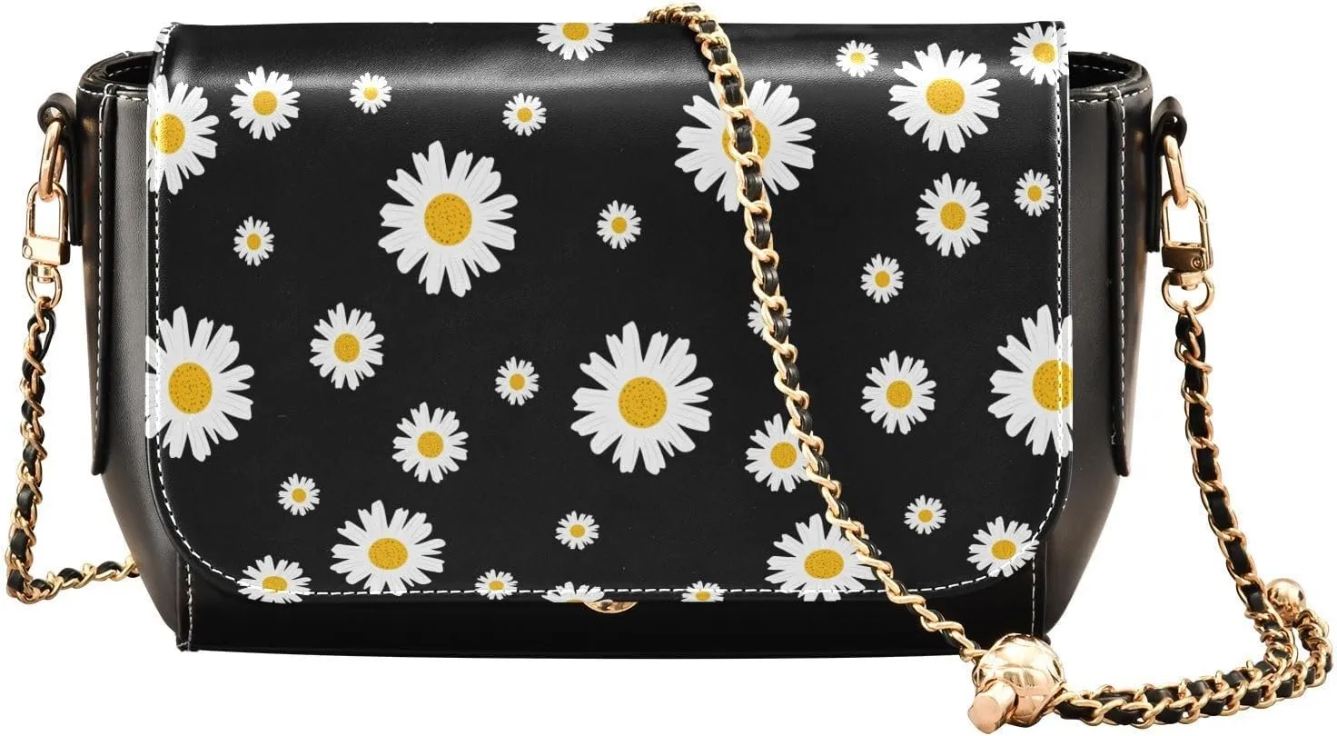 Crossbody Bags for Women Trendy Women's Black Shoulder Bag Small PU Leather Flap Cross Body Bag Handbags
