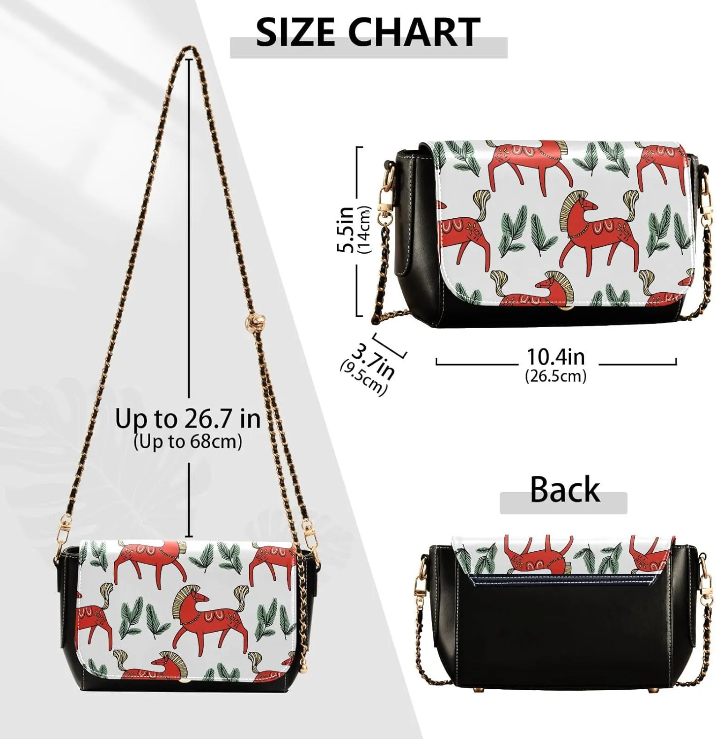 Crossbody Bags for Women Trendy Women's Black Shoulder Bag Small PU Leather Flap Cross Body Bag Handbags