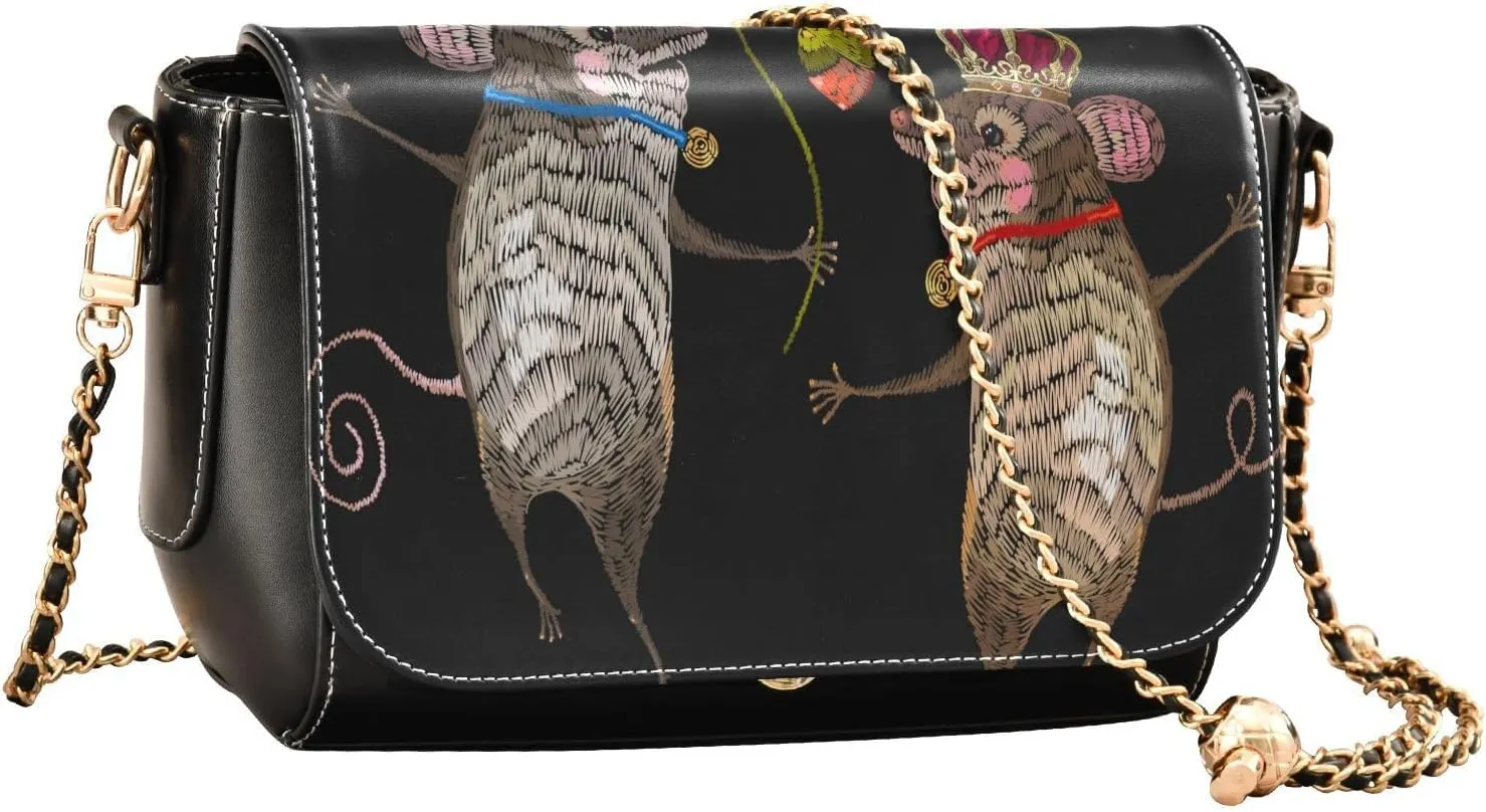 Crossbody Bags for Women Trendy Women's Black Shoulder Bag Small PU Leather Flap Cross Body Bag Handbags