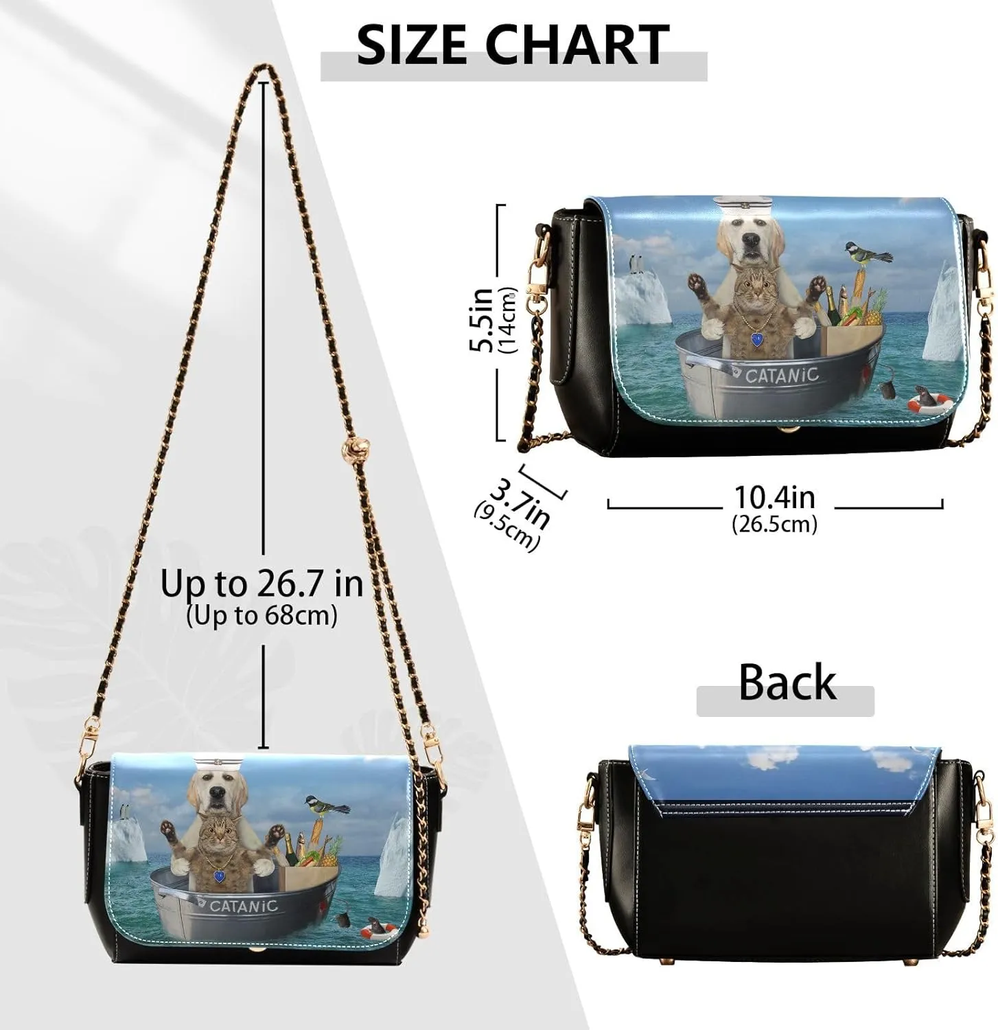 Crossbody Bags for Women Trendy Women's Black Shoulder Bag Small PU Leather Flap Cross Body Bag Handbags