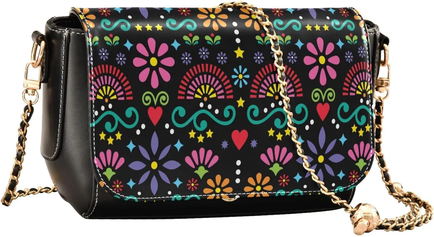 Crossbody Bags for Women Trendy Women's Black Shoulder Bag Small PU Leather Flap Cross Body Bag Handbags