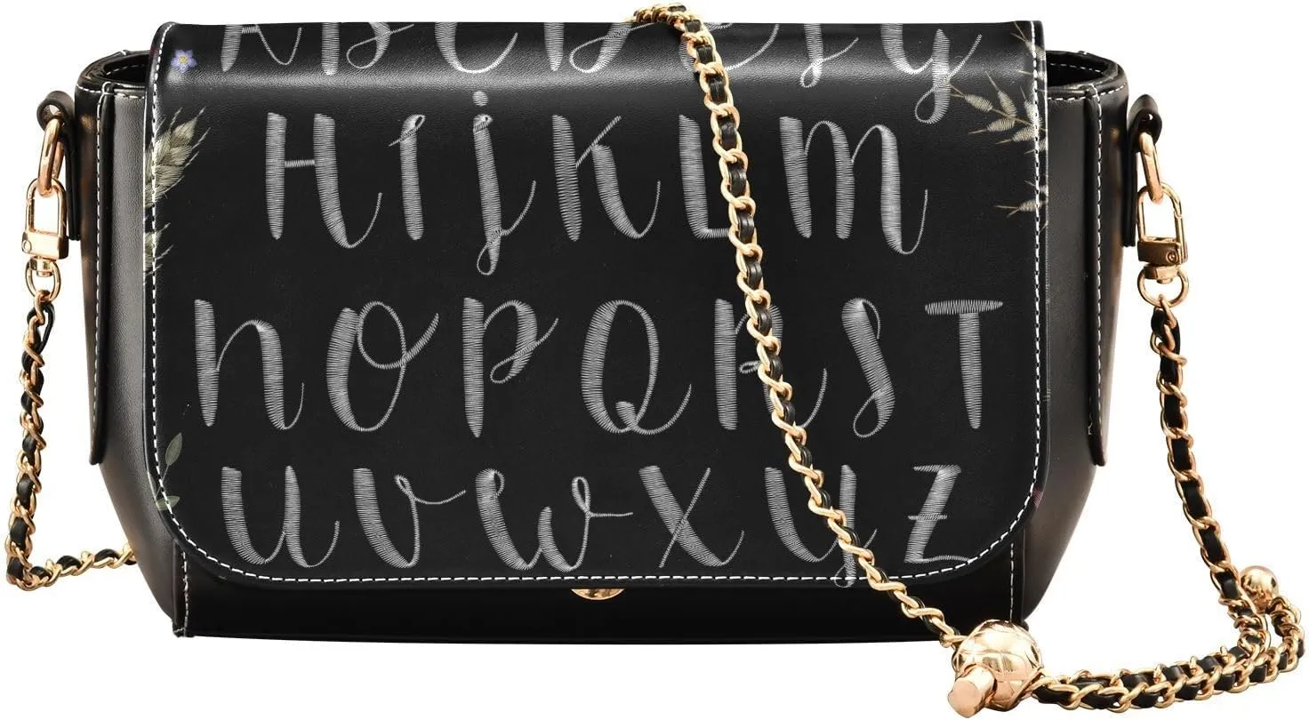 Crossbody Bags for Women Trendy Women's Black Shoulder Bag Small PU Leather Flap Cross Body Bag Handbags