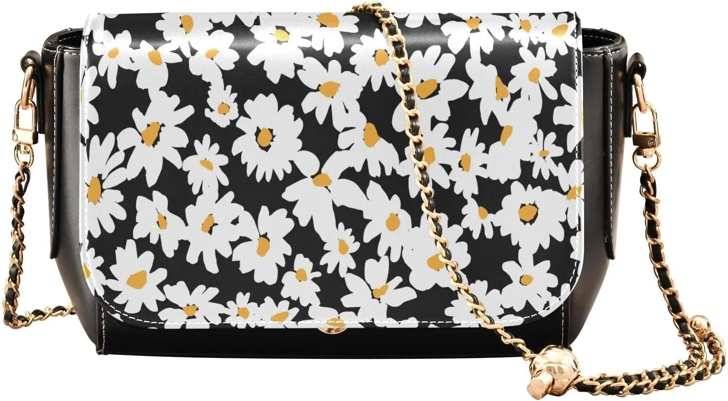 Crossbody Bags for Women Trendy Women's Black Shoulder Bag Small PU Leather Flap Cross Body Bag Handbags