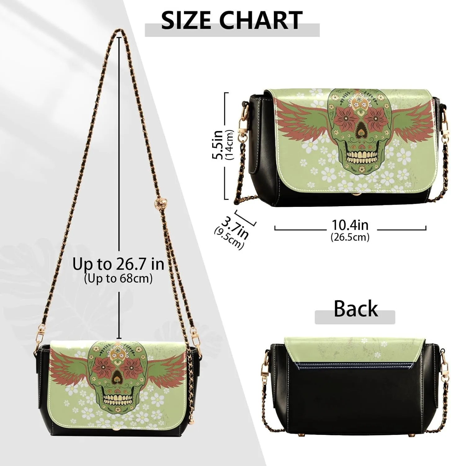 Crossbody Bags for Women Trendy Women's Black Shoulder Bag Small PU Leather Flap Cross Body Bag Handbags