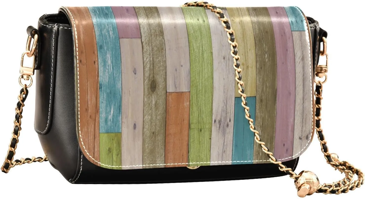 Crossbody Bags for Women Trendy Women's Black Shoulder Bag Small PU Leather Flap Cross Body Bag Handbags