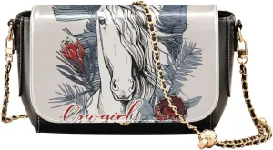 Crossbody Bags for Women Trendy Women's Black Shoulder Bag Small PU Leather Flap Cross Body Bag Handbags