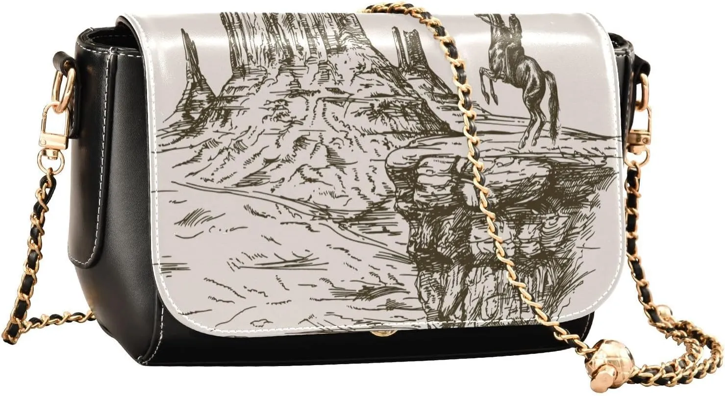 Crossbody Bags for Women Trendy Women's Black Shoulder Bag Small PU Leather Flap Cross Body Bag Handbags