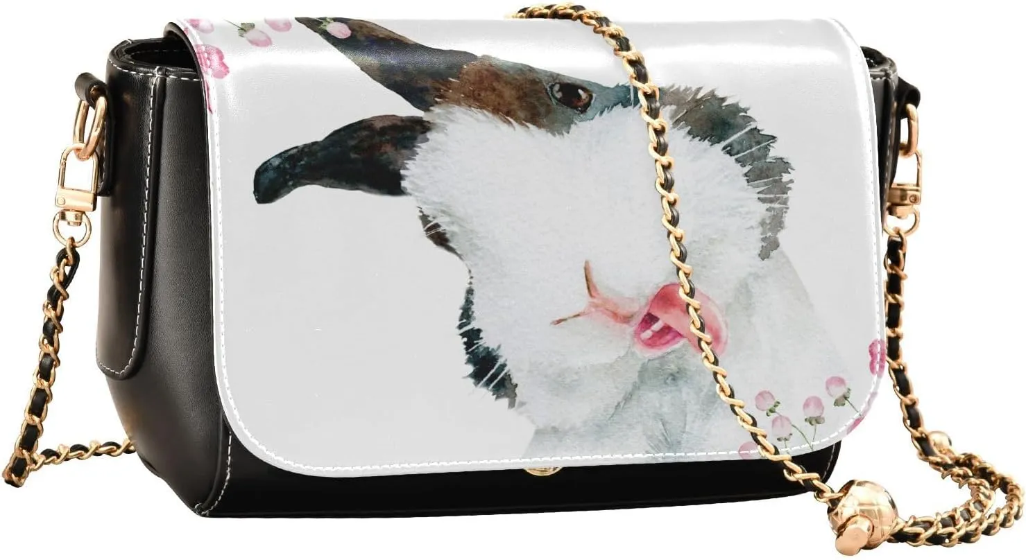 Crossbody Bags for Women Trendy Women's Black Shoulder Bag Small PU Leather Flap Cross Body Bag Handbags