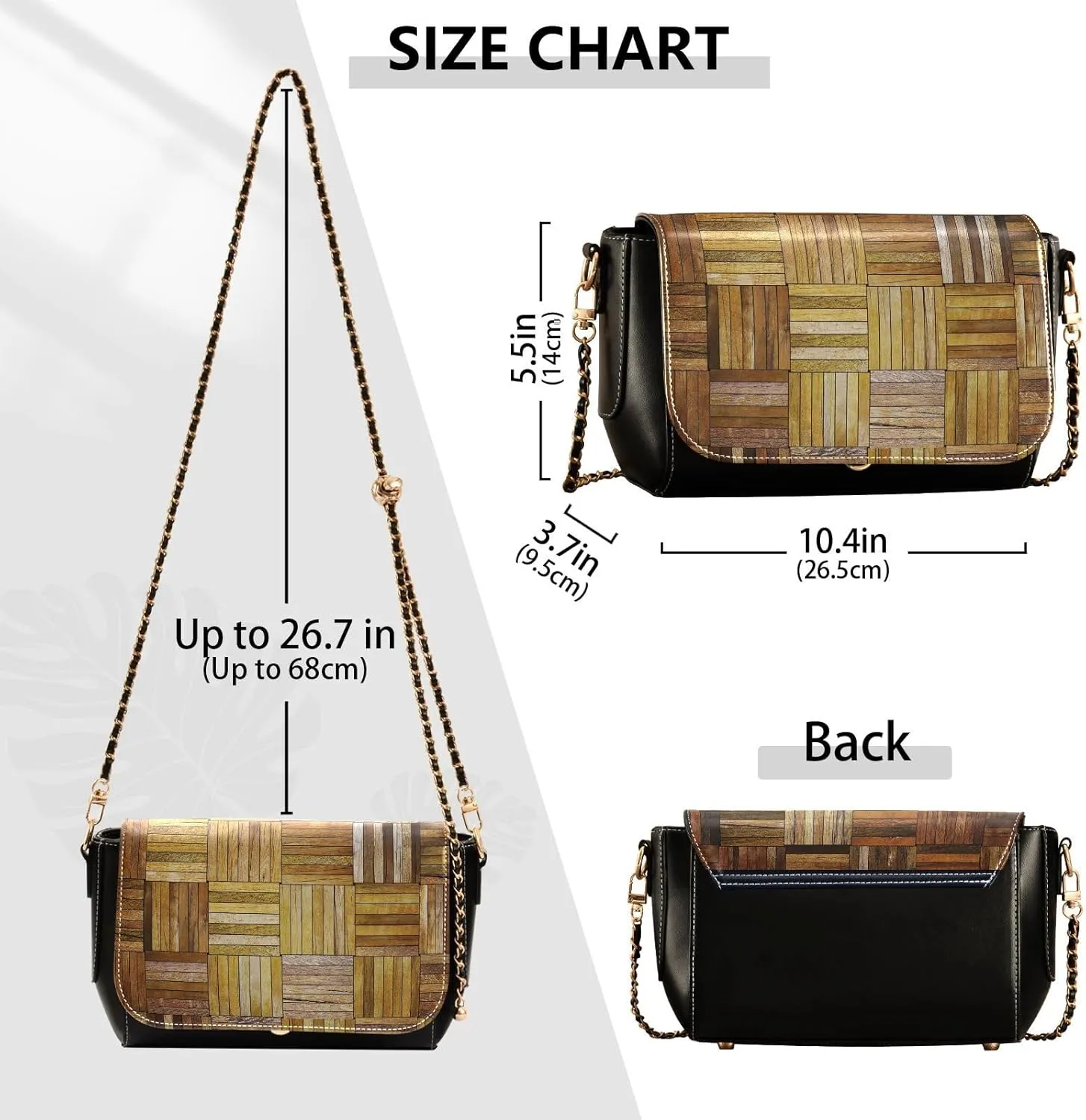 Crossbody Bags for Women Trendy Women's Black Shoulder Bag Small PU Leather Flap Cross Body Bag Handbags