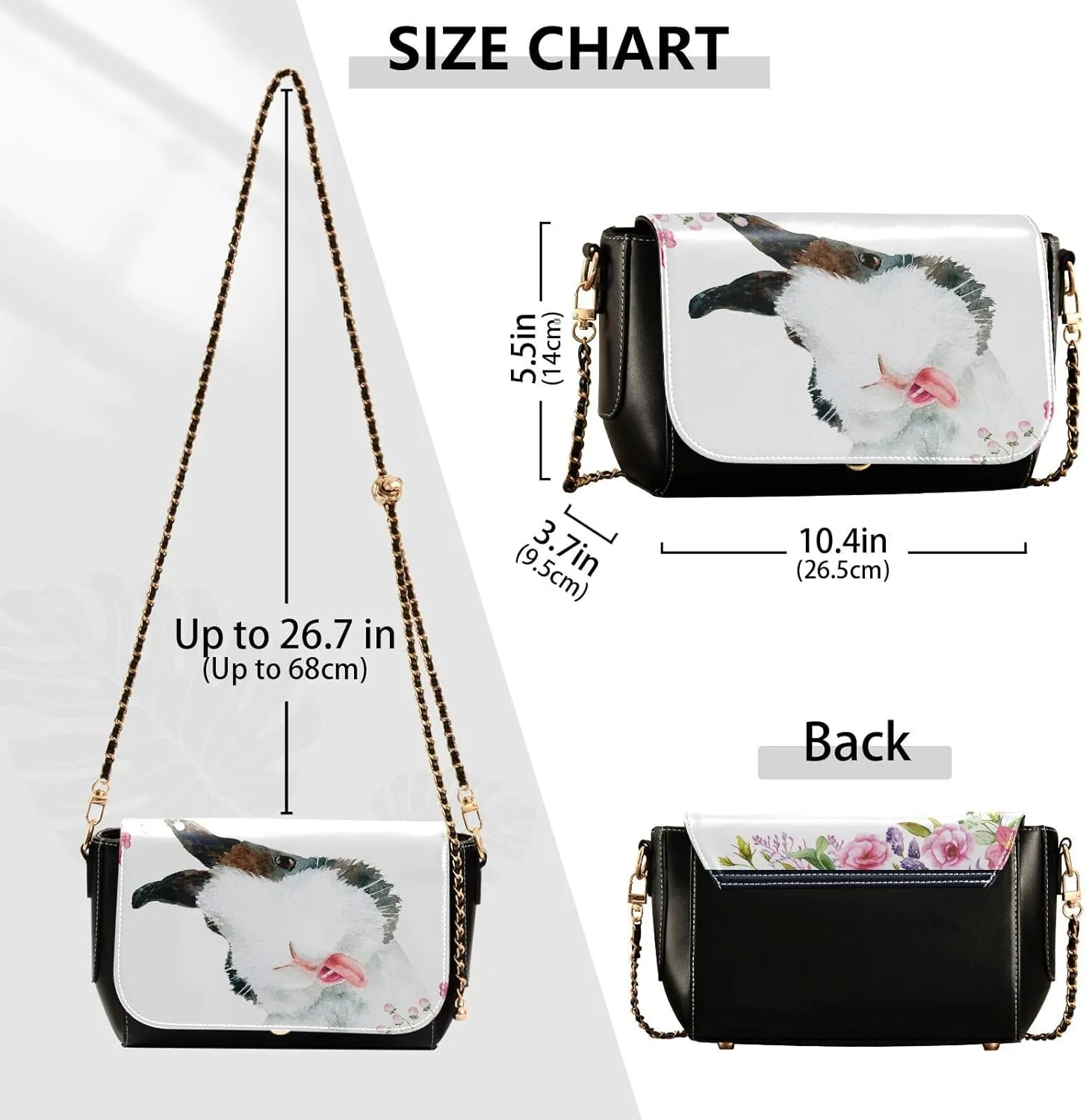 Crossbody Bags for Women Trendy Women's Black Shoulder Bag Small PU Leather Flap Cross Body Bag Handbags