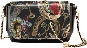 Crossbody Bags for Women Trendy Women's Black Shoulder Bag Small PU Leather Flap Cross Body Bag Handbags
