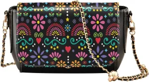 Crossbody Bags for Women Trendy Women's Black Shoulder Bag Small PU Leather Flap Cross Body Bag Handbags
