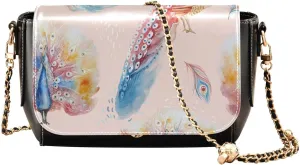 Crossbody Bags for Women Trendy Women's Black Shoulder Bag Small PU Leather Flap Cross Body Bag Handbags