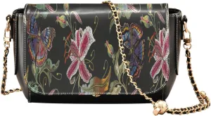 Crossbody Bags for Women Trendy Women's Black Shoulder Bag Small PU Leather Flap Cross Body Bag Handbags