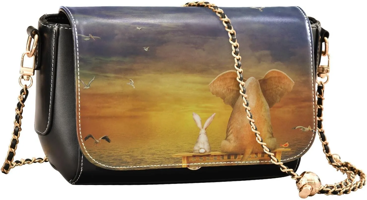 Crossbody Bags for Women Trendy Women's Black Shoulder Bag Small PU Leather Flap Cross Body Bag Handbags