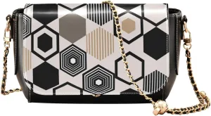 Crossbody Bags for Women Trendy Women's Black Shoulder Bag Small PU Leather Flap Cross Body Bag Handbags