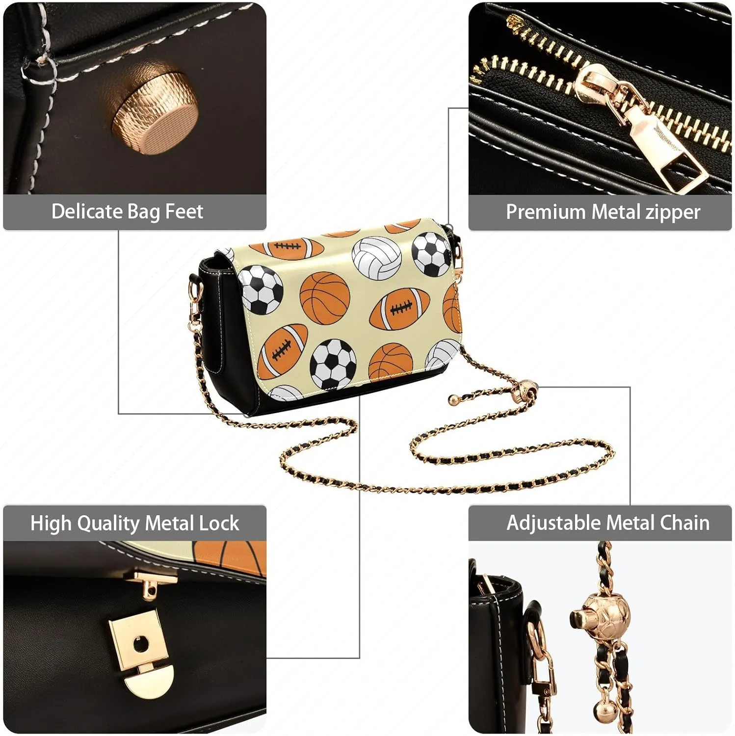 Crossbody Bags for Women Trendy Women's Black Shoulder Bag Small PU Leather Flap Cross Body Bag Handbags