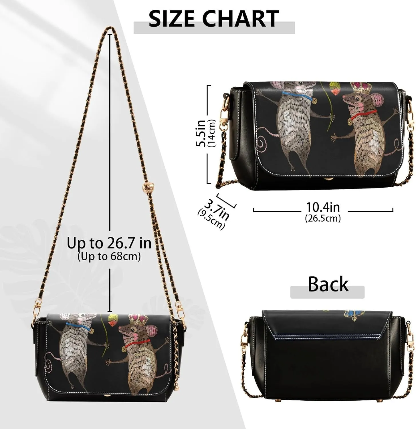 Crossbody Bags for Women Trendy Women's Black Shoulder Bag Small PU Leather Flap Cross Body Bag Handbags