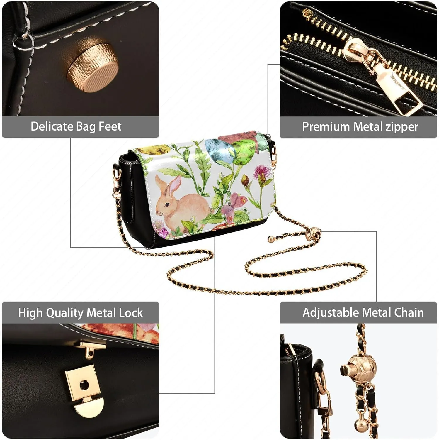 Crossbody Bags for Women Trendy Women's Black Shoulder Bag Small PU Leather Flap Cross Body Bag Handbags