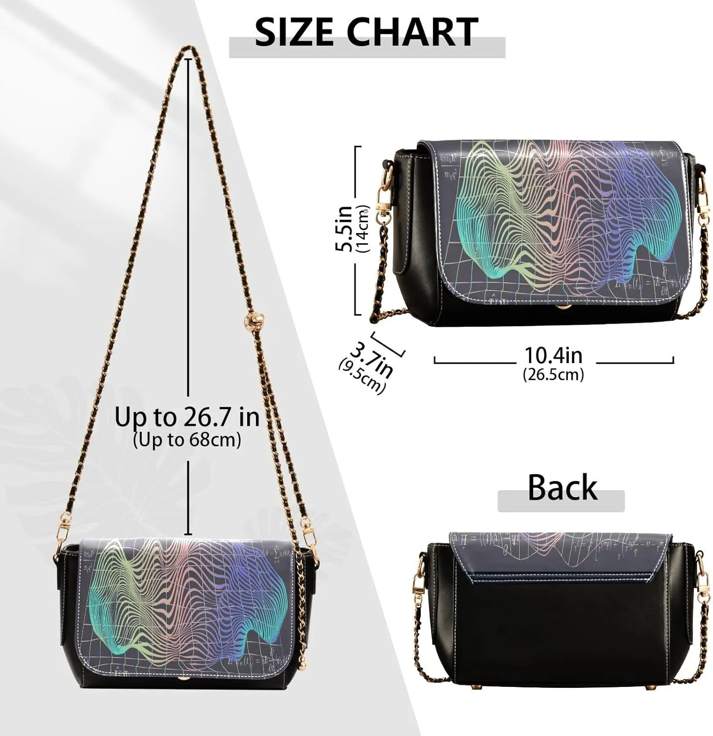 Crossbody Bags for Women Trendy Women's Black Shoulder Bag Small PU Leather Flap Cross Body Bag Handbags