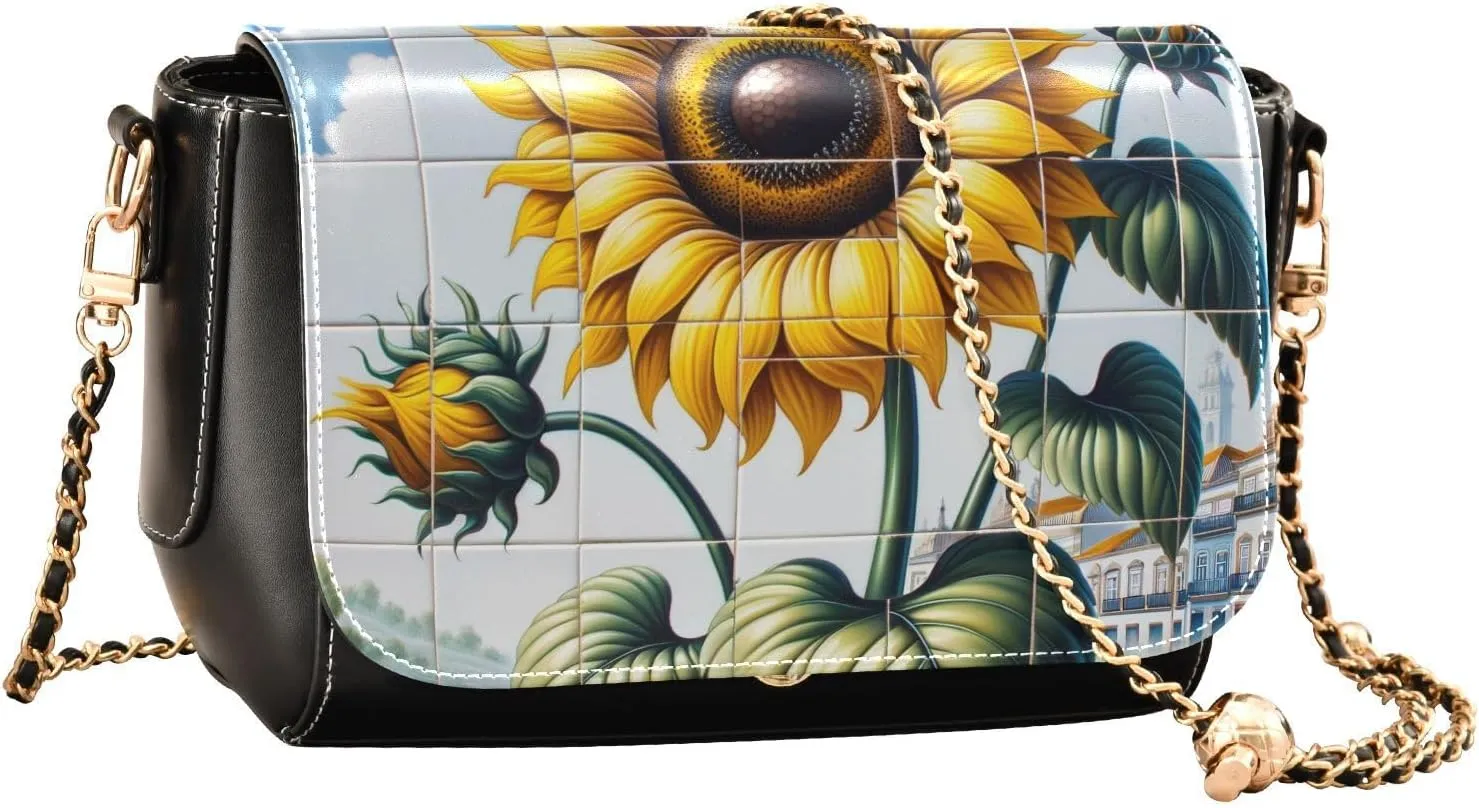 Crossbody Bags for Women Trendy Women's Black Shoulder Bag Small PU Leather Flap Cross Body Bag Handbags