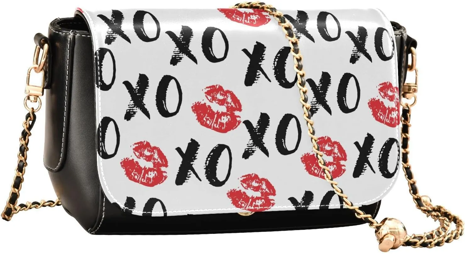 Crossbody Bags for Women Trendy Women's Black Shoulder Bag Small PU Leather Flap Cross Body Bag Handbags