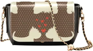 Crossbody Bags for Women Trendy Women's Black Shoulder Bag Small PU Leather Flap Cross Body Bag Handbags