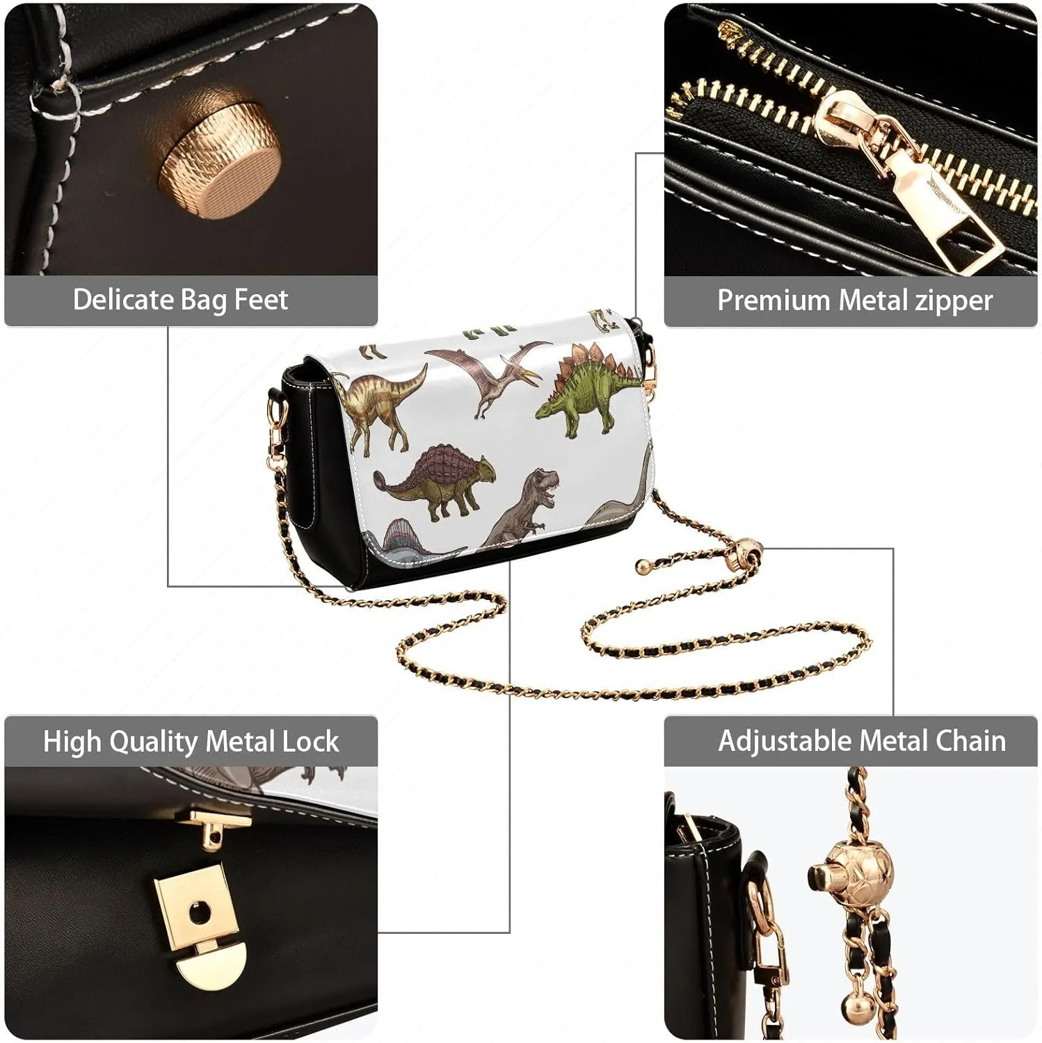 Crossbody Bags for Women Trendy Women's Black Shoulder Bag Small PU Leather Flap Cross Body Bag Handbags