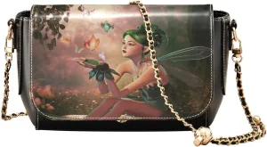 Crossbody Bags for Women Trendy Women's Black Shoulder Bag Small PU Leather Flap Cross Body Bag Handbags