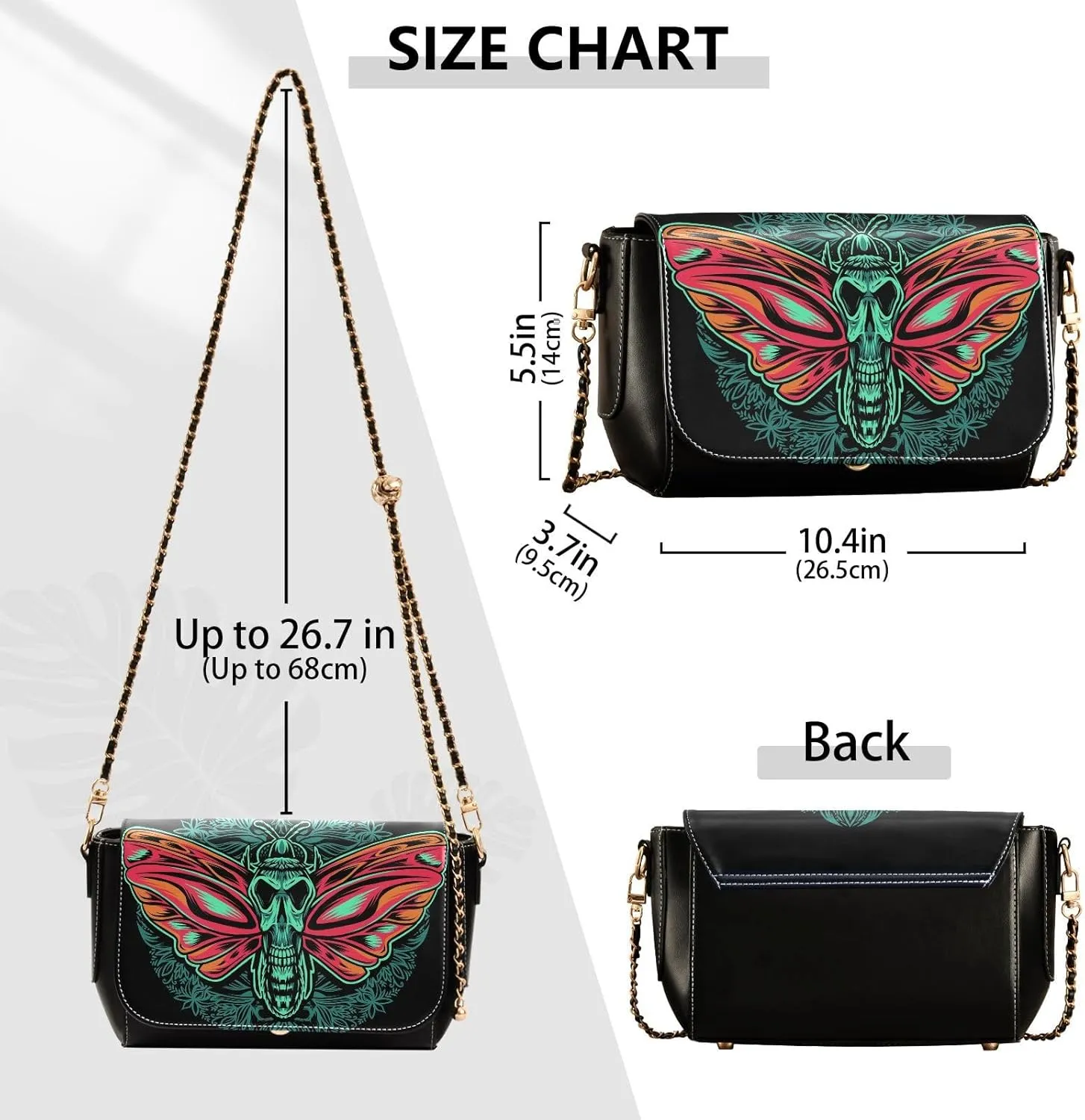 Crossbody Bags for Women Trendy Women's Black Shoulder Bag Small PU Leather Flap Cross Body Bag Handbags