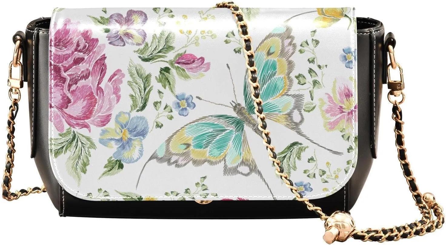 Crossbody Bags for Women Trendy Women's Black Shoulder Bag Small PU Leather Flap Cross Body Bag Handbags