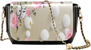 Crossbody Bags for Women Trendy Women's Black Shoulder Bag Small PU Leather Flap Cross Body Bag Handbags