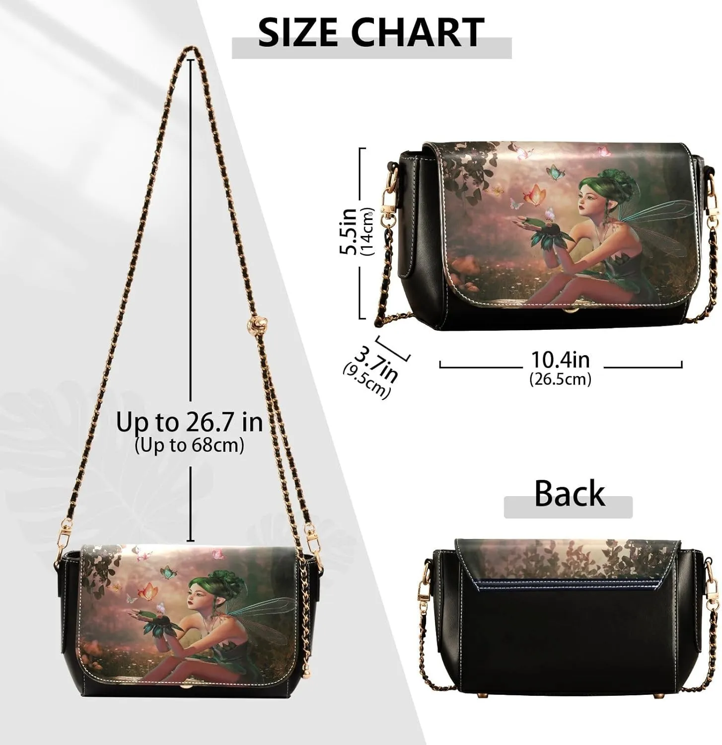 Crossbody Bags for Women Trendy Women's Black Shoulder Bag Small PU Leather Flap Cross Body Bag Handbags