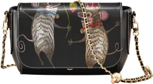 Crossbody Bags for Women Trendy Women's Black Shoulder Bag Small PU Leather Flap Cross Body Bag Handbags