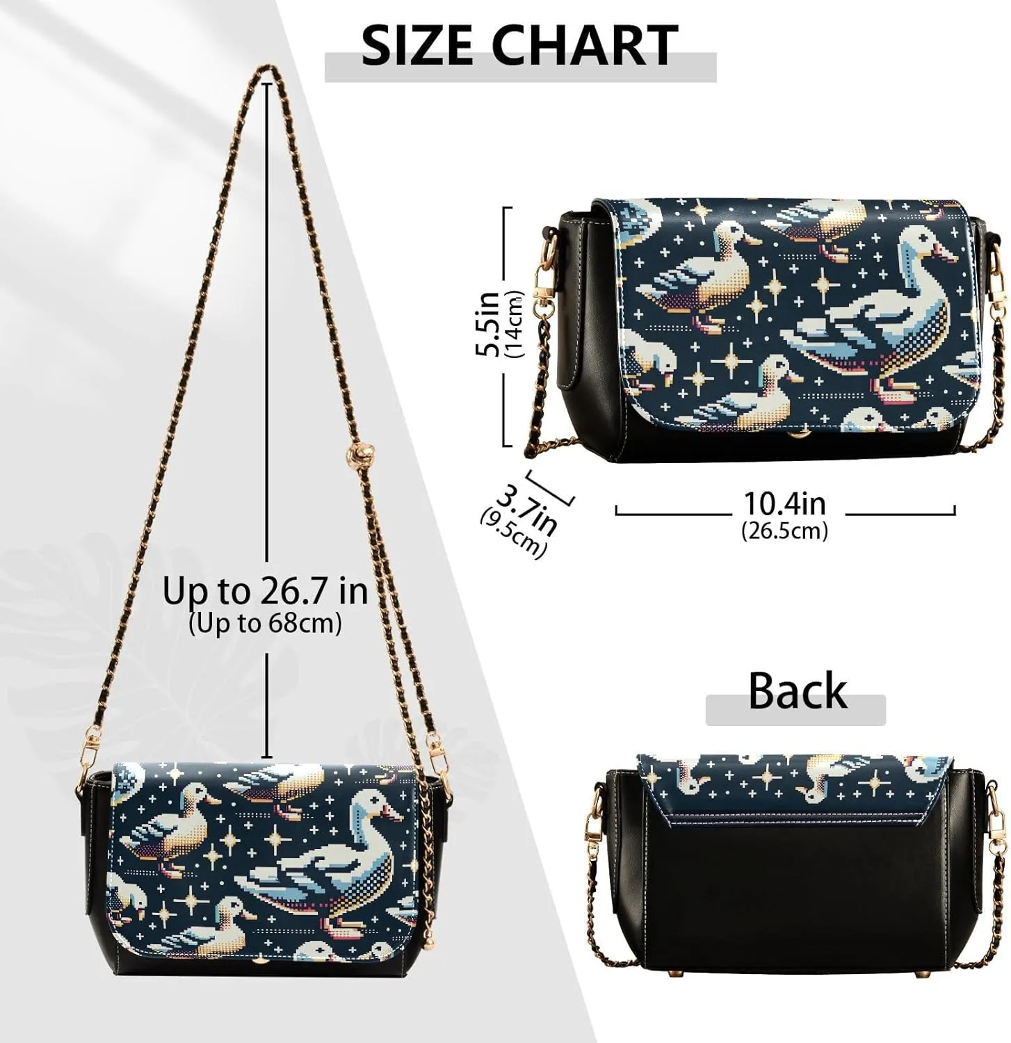 Crossbody Bags for Women Trendy Women's Black Shoulder Bag Small PU Leather Flap Cross Body Bag Handbags