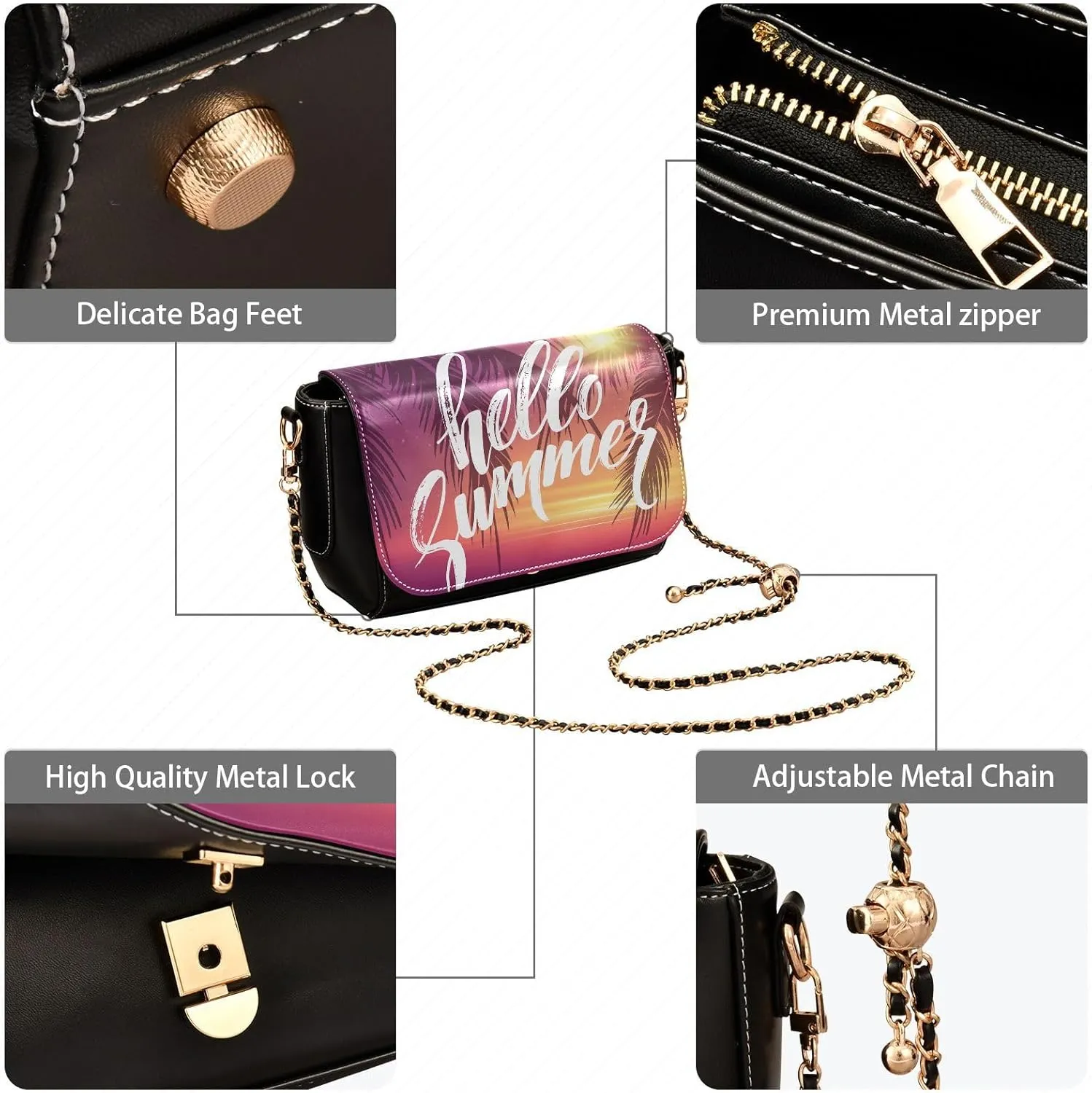Crossbody Bags for Women Trendy Women's Black Shoulder Bag Small PU Leather Flap Cross Body Bag Handbags