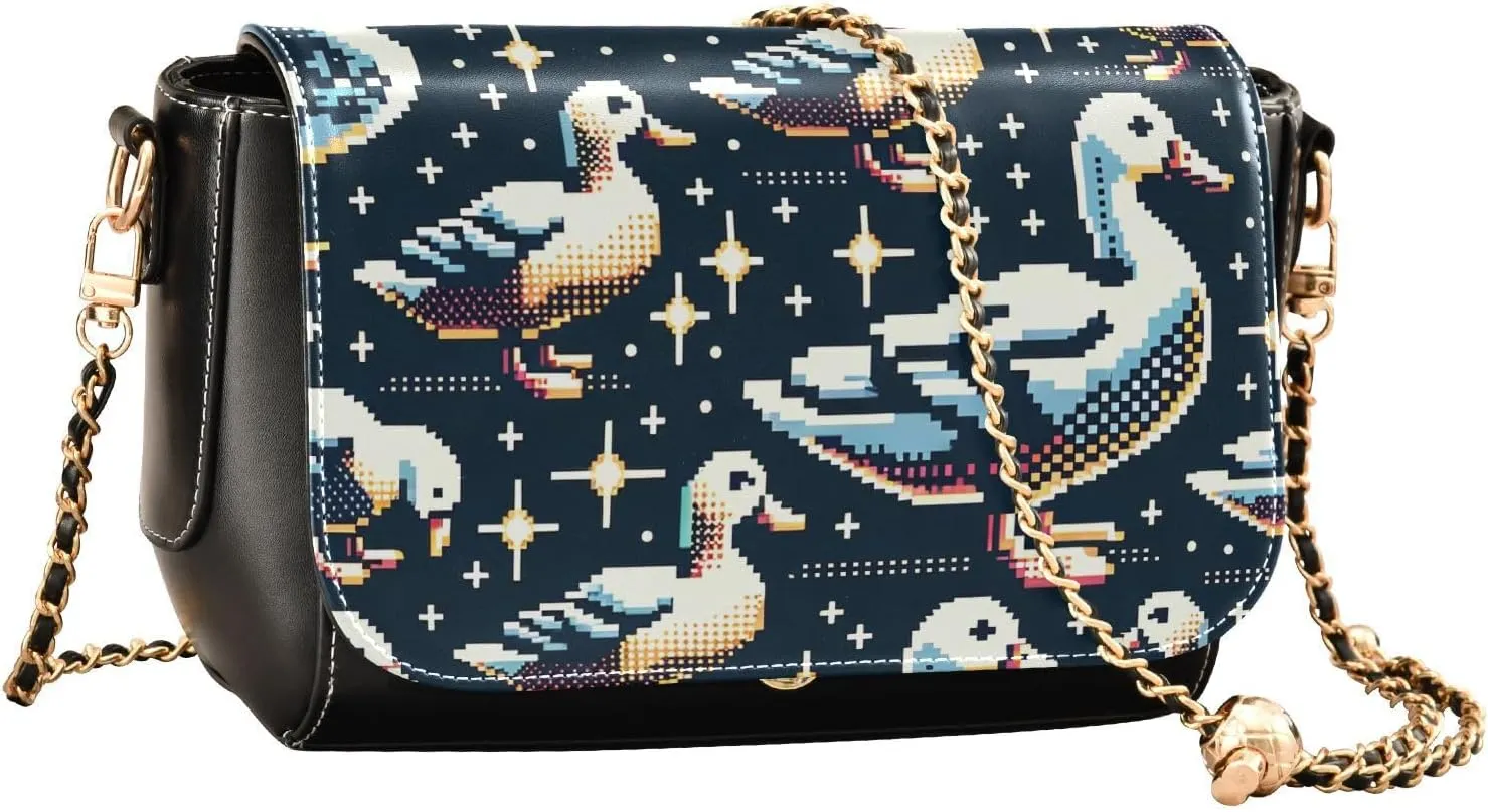 Crossbody Bags for Women Trendy Women's Black Shoulder Bag Small PU Leather Flap Cross Body Bag Handbags