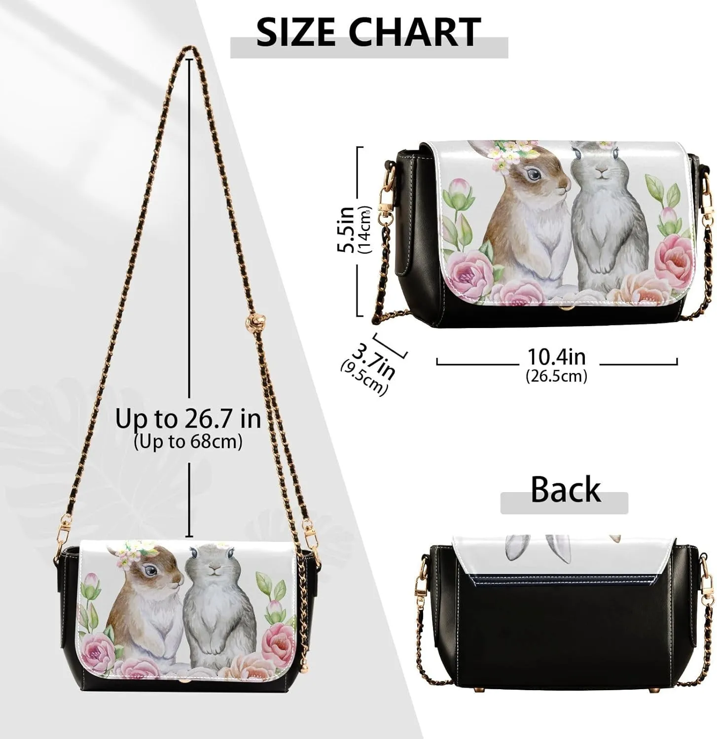 Crossbody Bags for Women Trendy Women's Black Shoulder Bag Small PU Leather Flap Cross Body Bag Handbags