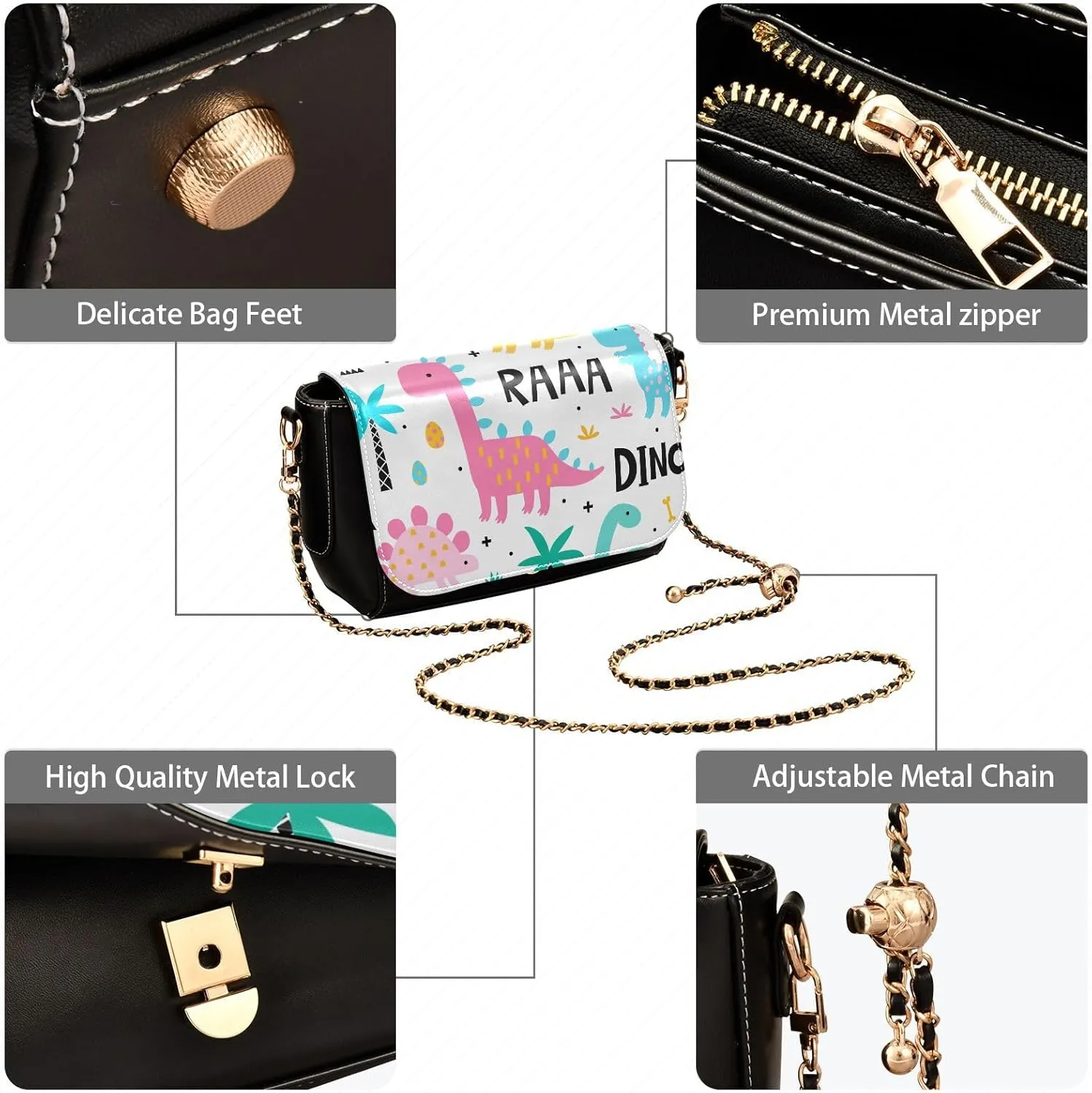 Crossbody Bags for Women Trendy Women's Black Shoulder Bag Small PU Leather Flap Cross Body Bag Handbags