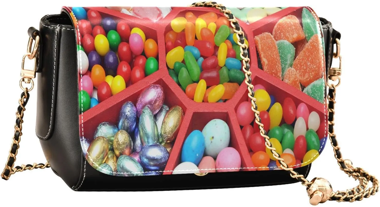 Crossbody Bags for Women Trendy Women's Black Shoulder Bag Small PU Leather Flap Cross Body Bag Handbags