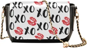 Crossbody Bags for Women Trendy Women's Black Shoulder Bag Small PU Leather Flap Cross Body Bag Handbags