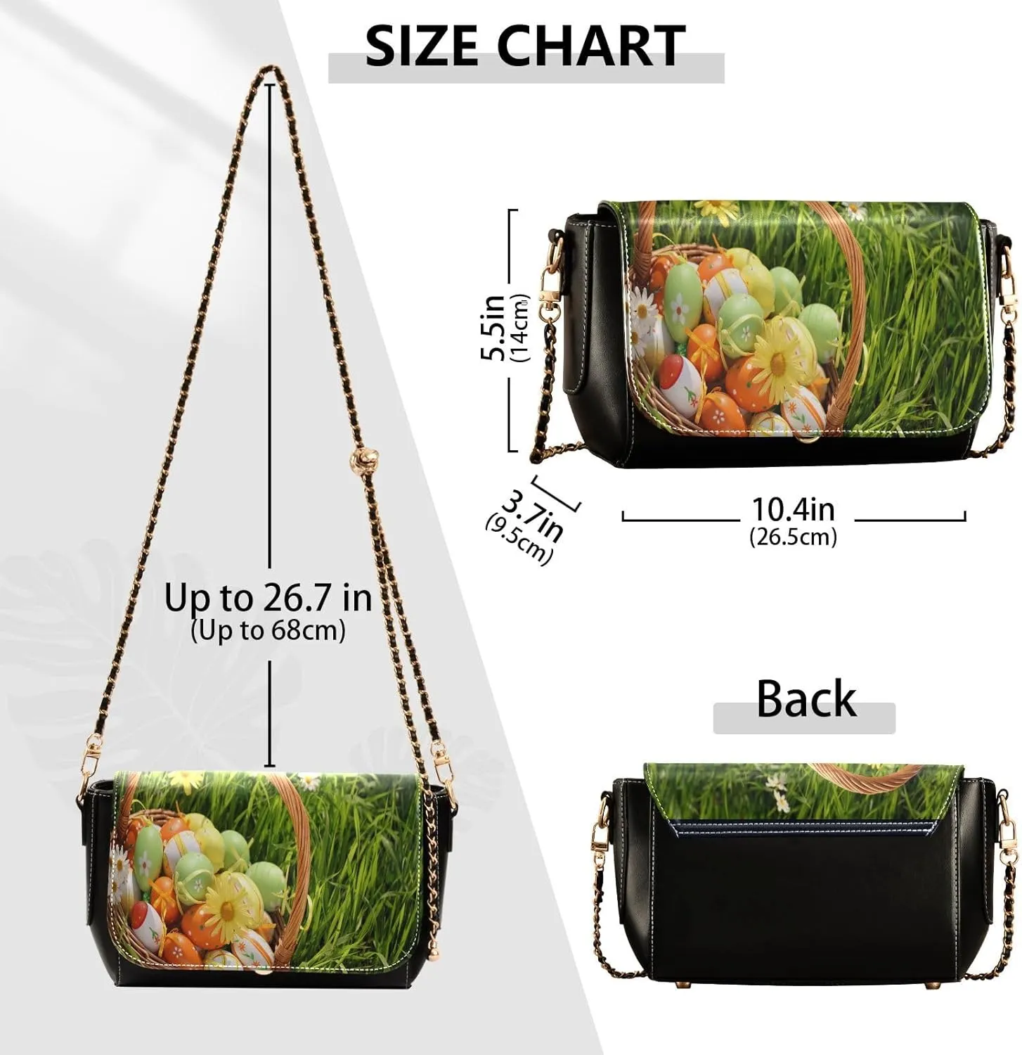Crossbody Bags for Women Trendy Women's Black Shoulder Bag Small PU Leather Flap Cross Body Bag Handbags