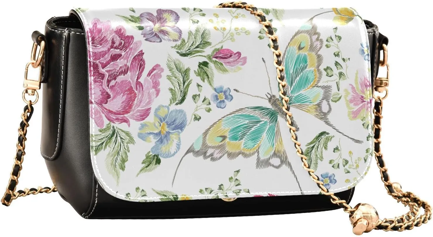 Crossbody Bags for Women Trendy Women's Black Shoulder Bag Small PU Leather Flap Cross Body Bag Handbags