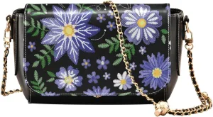 Crossbody Bags for Women Trendy Women's Black Shoulder Bag Small PU Leather Flap Cross Body Bag Handbags